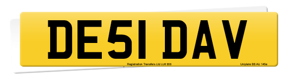 Registration number DE51 DAV